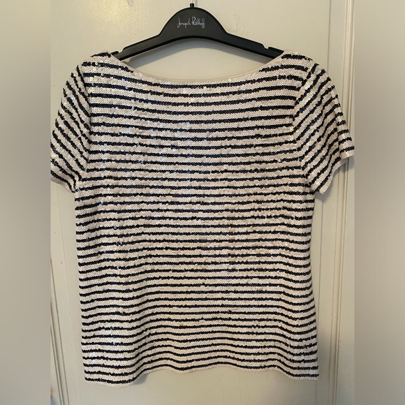 J.crew sequin striped t-shirt. Size small. - Picture 3 of 3